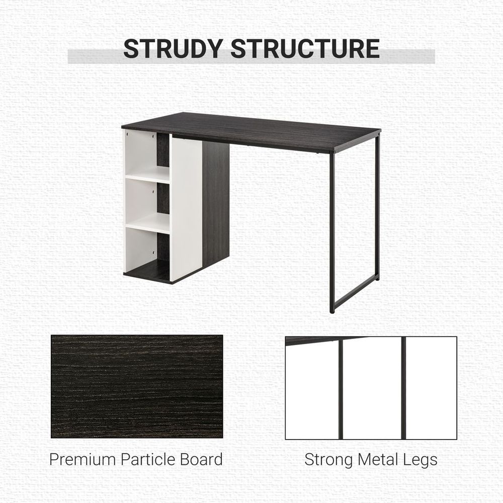 Storage Shelves Study Home Office Workstation, Grey