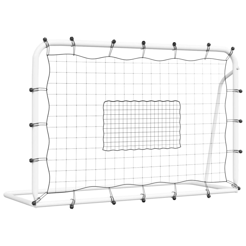 Football Goal with Net White&Black 184x61x123 cm Steel&PE - Memoriex