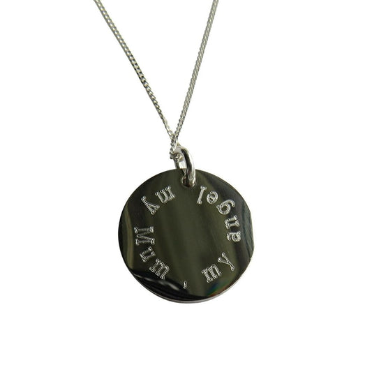 Edge Engraved Necklace -