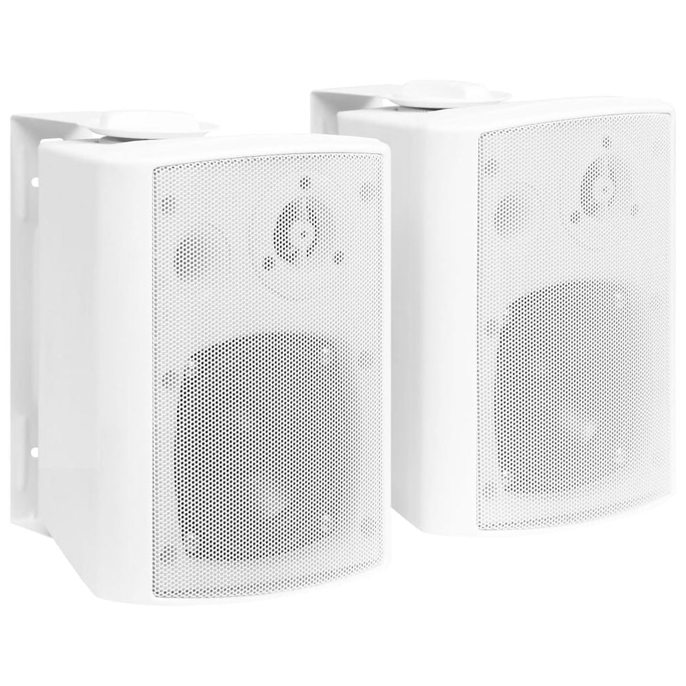 vidaXL Wall-mounted Stereo Speakers 2 pcs White Indoor Outdoor 80