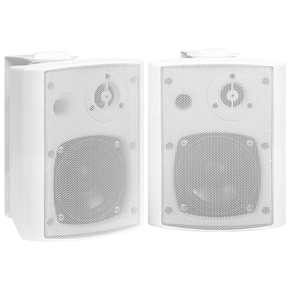 vidaXL Wall-mounted Stereo Speakers 2 pcs White Indoor Outdoor 80