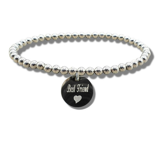 Best Friend Disc Bracelet & Heart Symbol